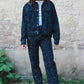 Night Camo Denim Pants - Raw Blue