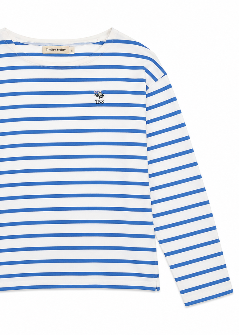 Burnet Woman T-shirt - Vista Blue Jersey Stripes