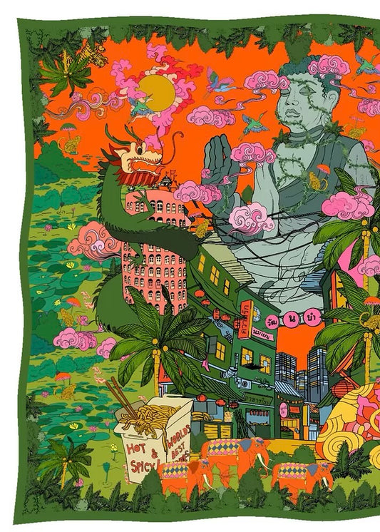 Foulard Noodle Land - Orange