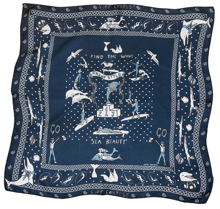 Bandana Sea Beauty - Bleu marine