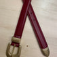 Ceinture cuir bordeaux boucle western 94985BR