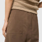 Sand pleated trousers