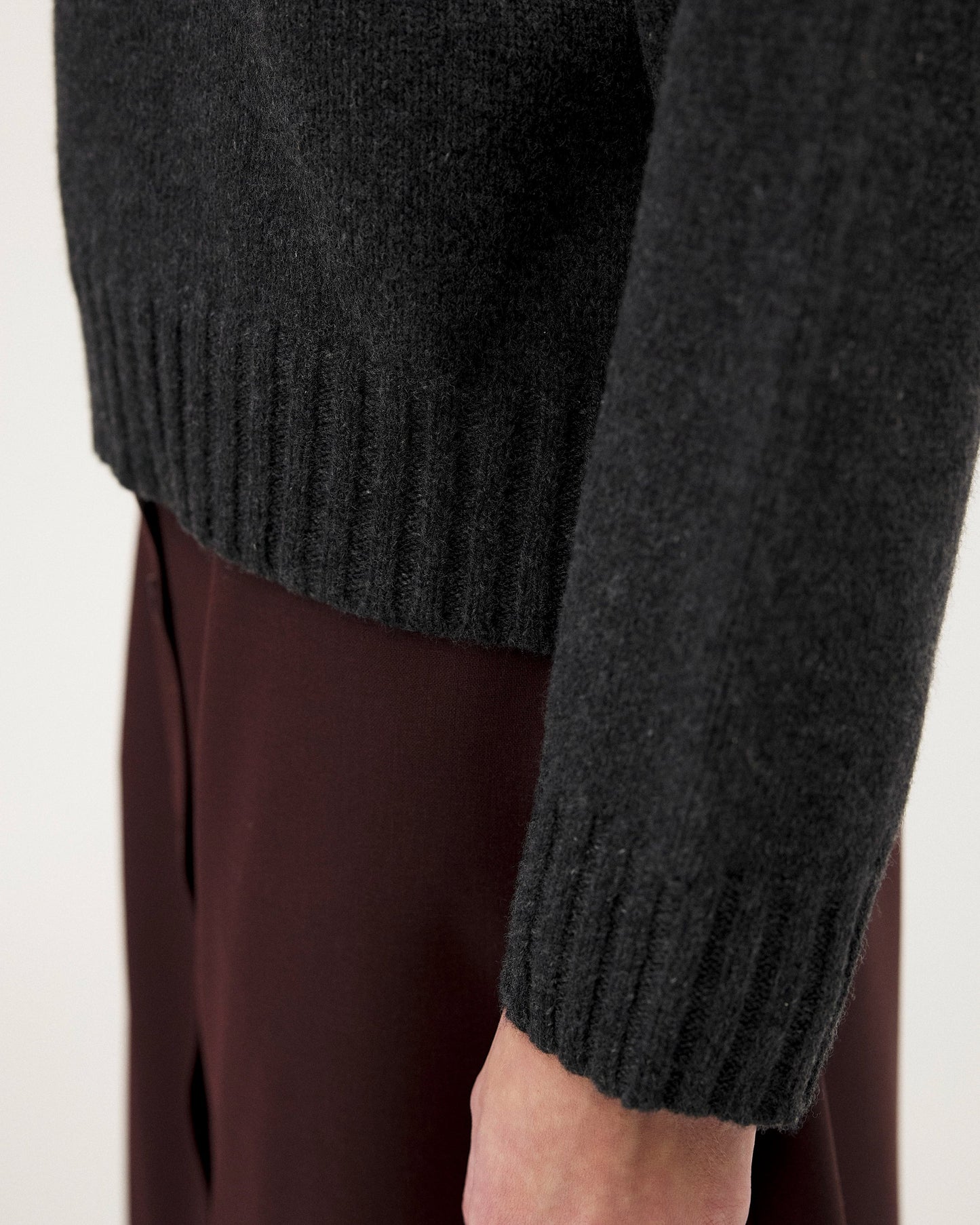 Pull col rond Miwa - Anthracite