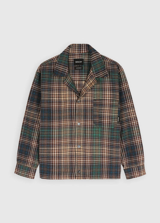 Boxy Freedom Shirt - Japanese Twill Check Brown