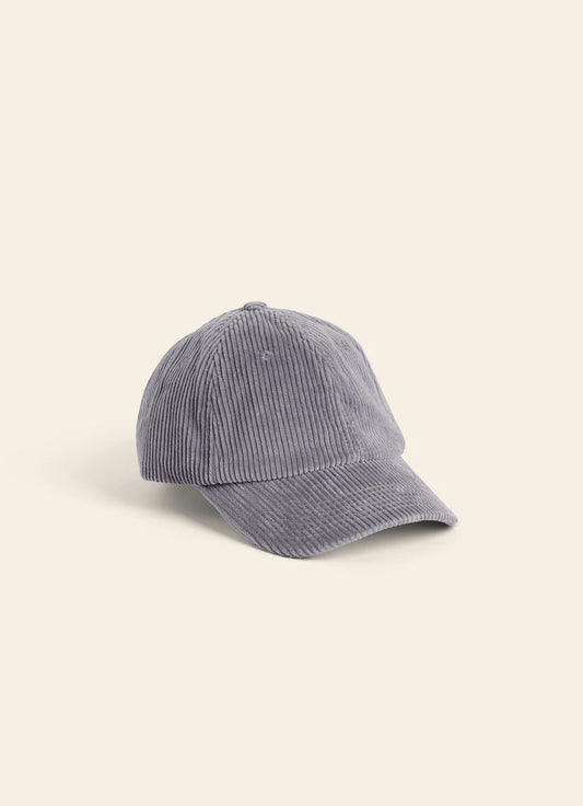 Casquette velours grise