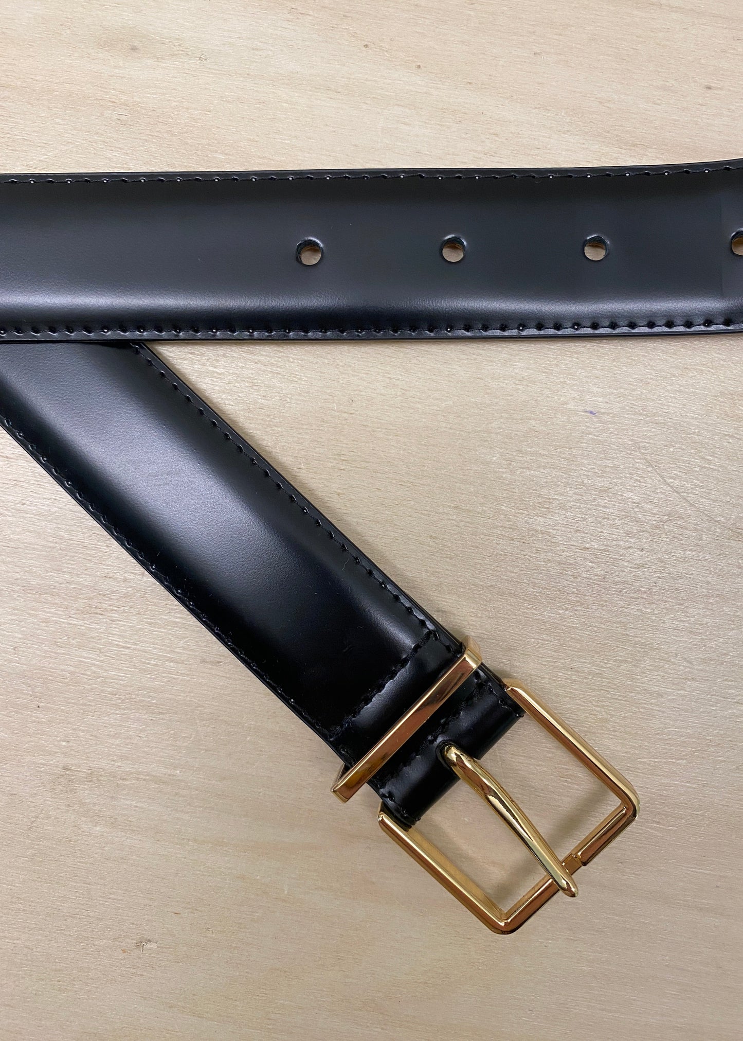 Ceinture cuir box noir 94522G