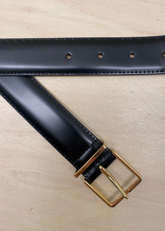 Ceinture cuir box noir 94522G