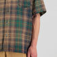 Chemise Cocktail Shirt Japanese Twill Check - Brown