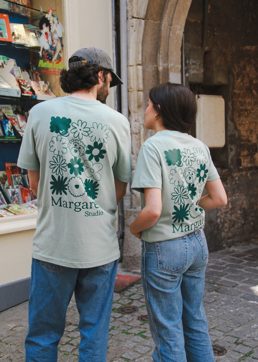T-shirt Maggie Flowers - Aloe