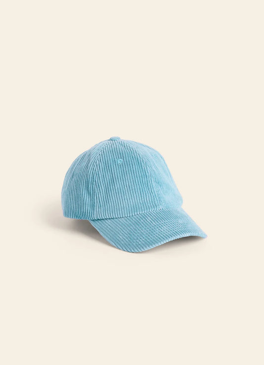 Casquette velours ciel
