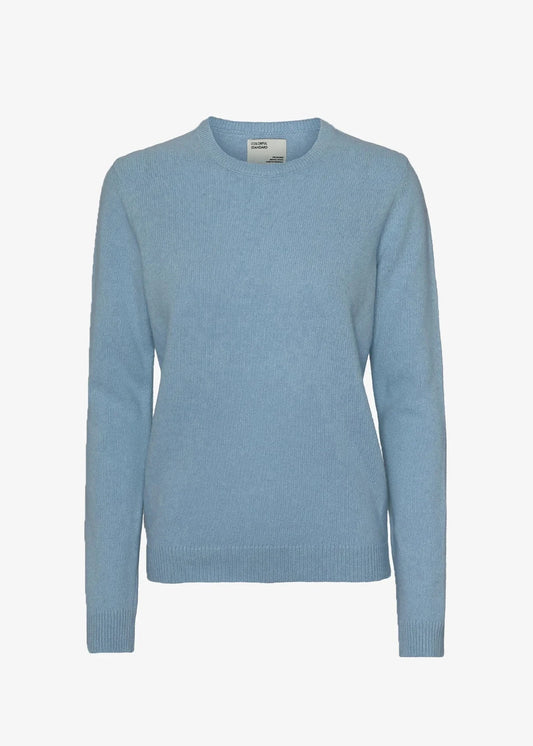 Women Classic merino wool crew Stone Blue