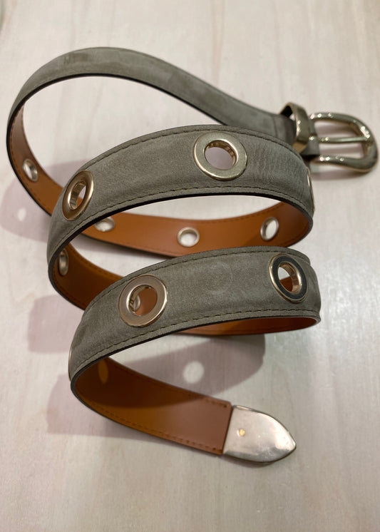 Ceinture Army - daim kaki œillets 94965BR