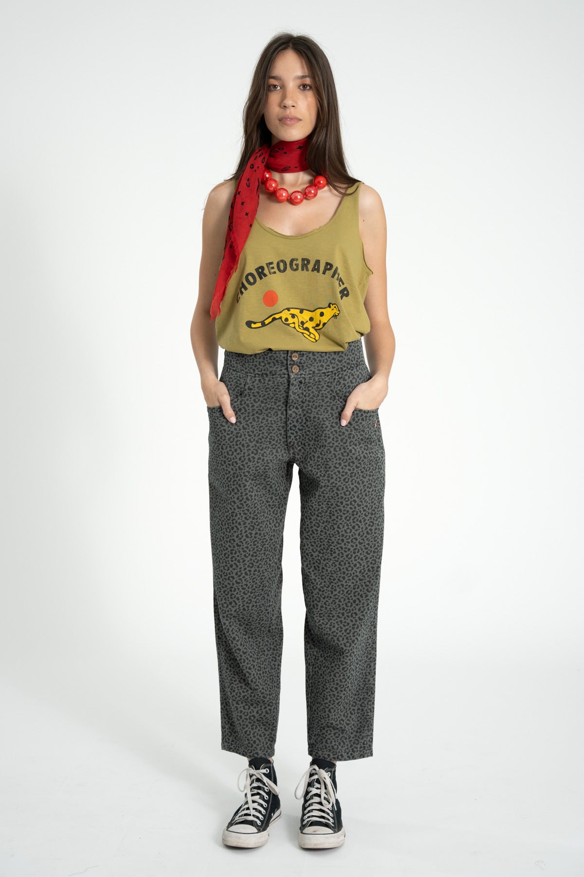 Top v-neck - Olive green choreographer