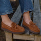 Mocassins Totem - cuir suédé camel