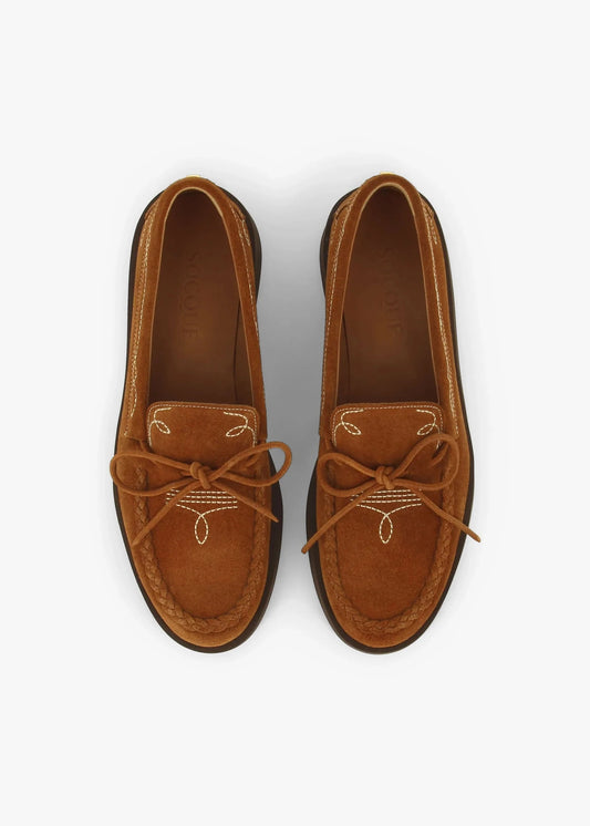 Mocassins Totem - cuir suédé camel