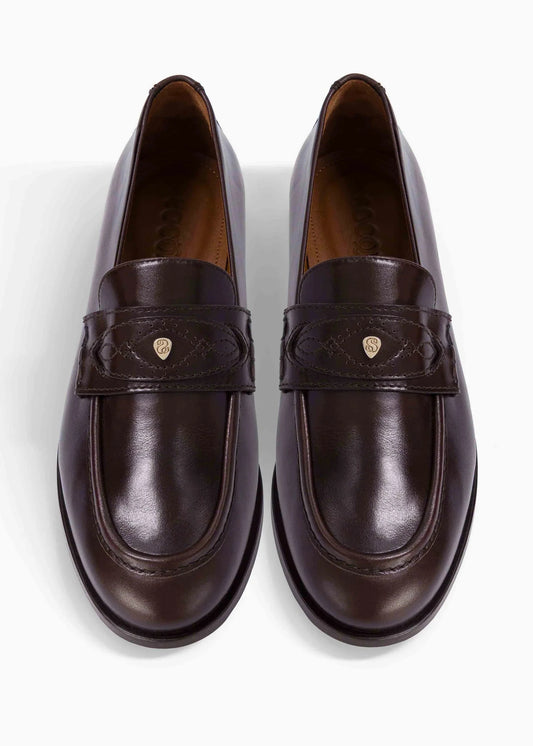 Mocassins Ringo - cuir lisse chocolat