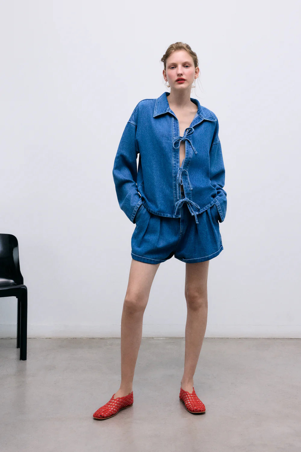 TNS Tencel short - Mid denim