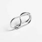 Bague double L’audacieuse argent